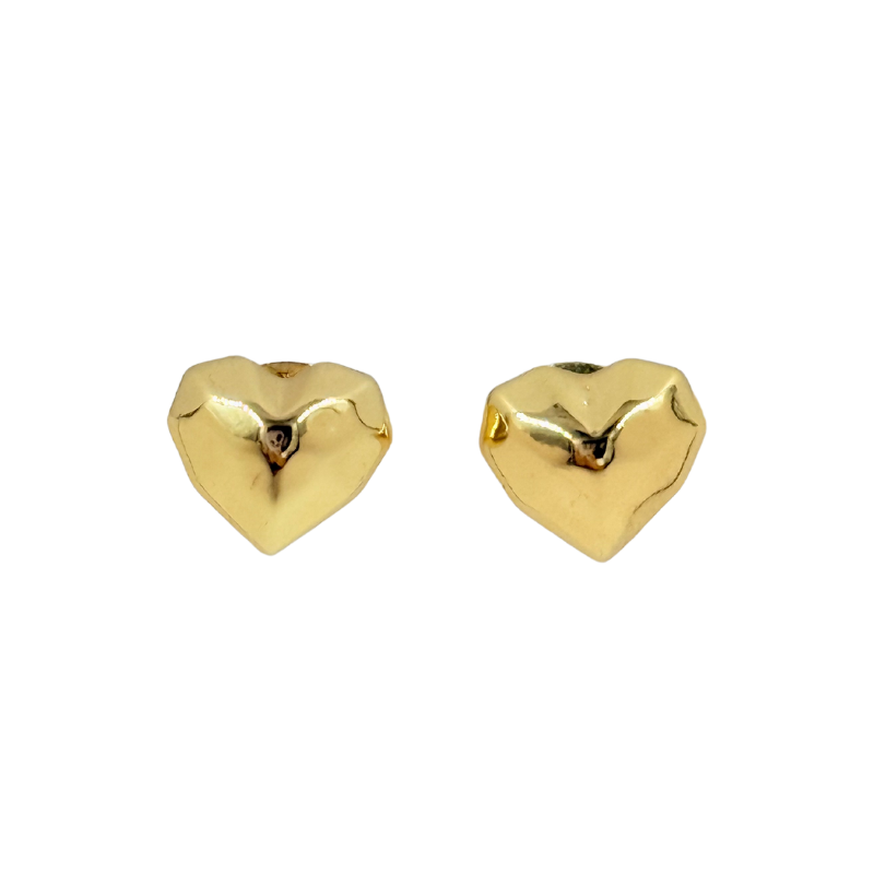 Topo corazón dorado
