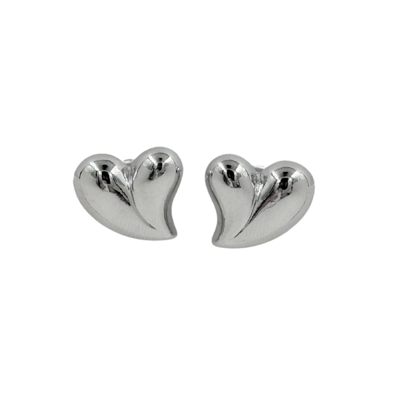 Topo corazón plateado