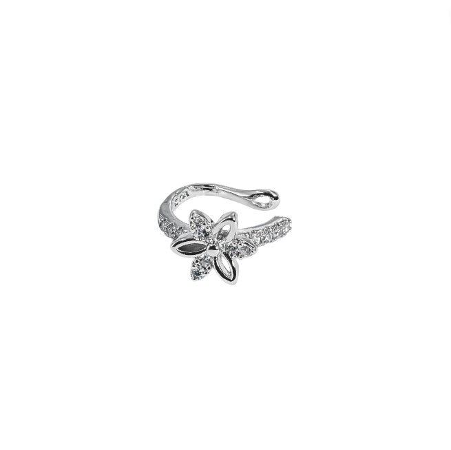 Imagen del producto: Earcuff flor circon plateada