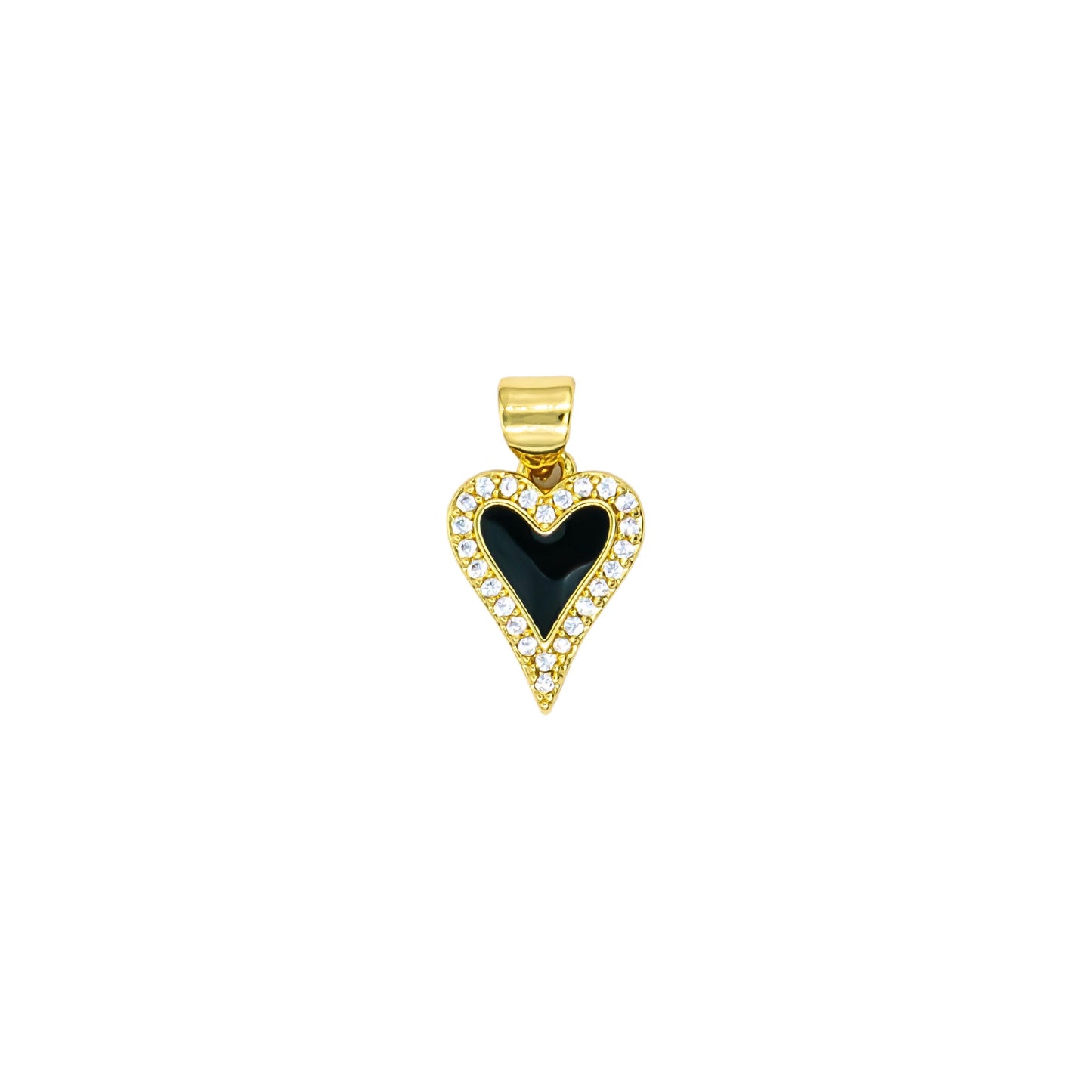 Imagen del producto: Dije mini corazón gota negro