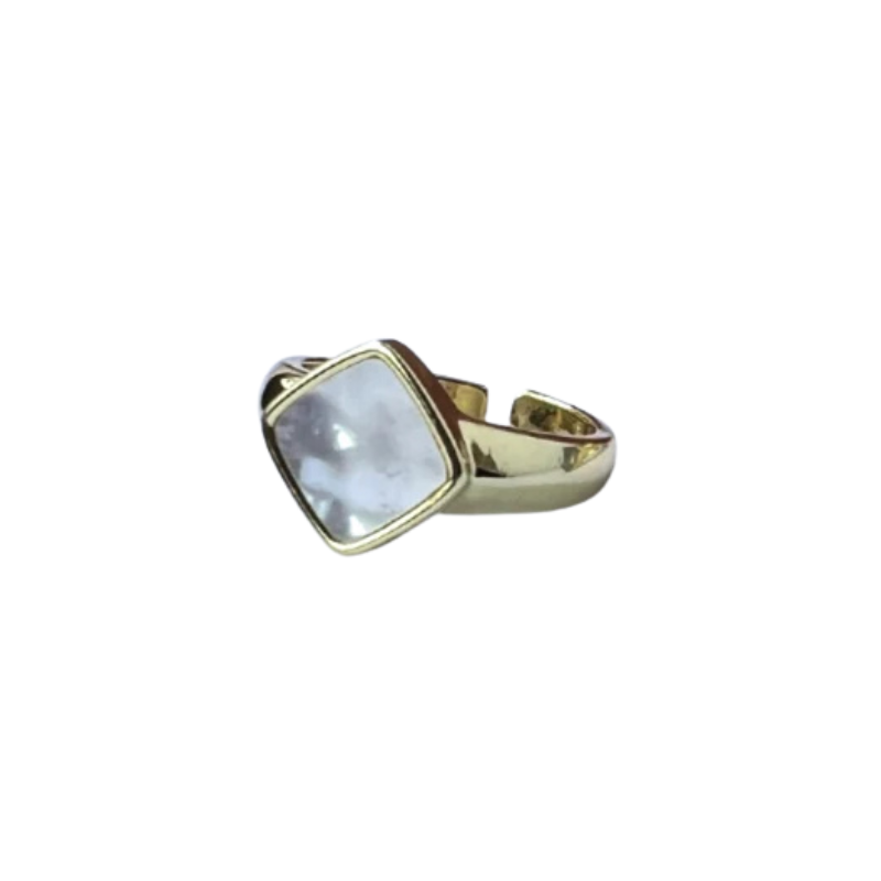 Imagen del producto: Anillo figura cuadrada dorado