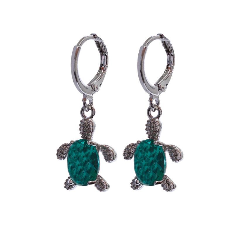 Imagen del producto: Aretes tortuga verde